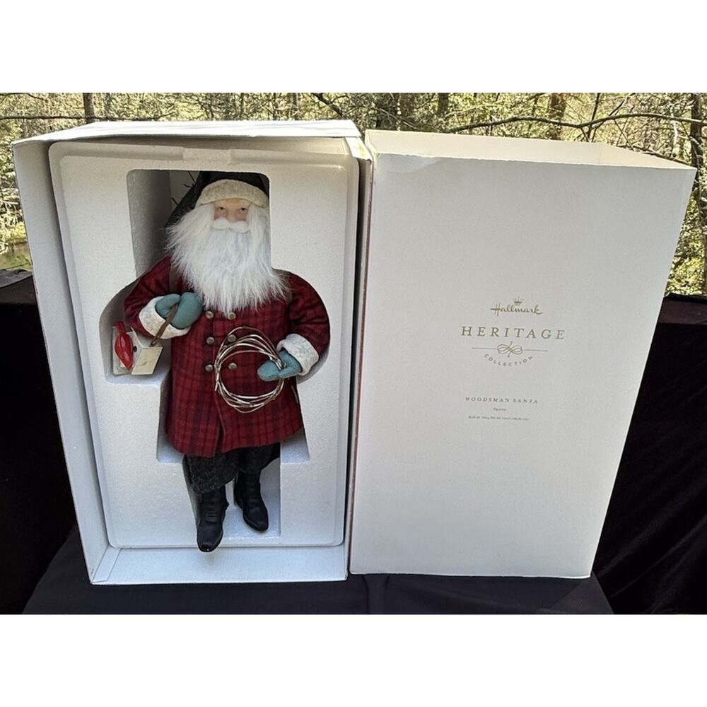 Hallmark Heritage Collection Woodsman Santa 18.25" Figurine Limited Edition MIB!